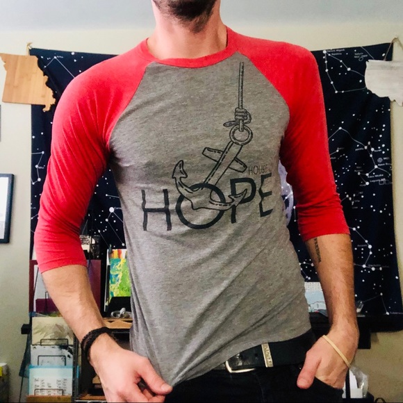 Bella Canvas Other - House of Hope Anchor Geaphic Baseball T-Shirt